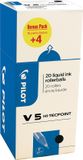 Pilot Hi-Tecpoint V5 Rollerball Pen, 0.3mm Fine Tip, Black Ink, Value Pack of 20 Pens