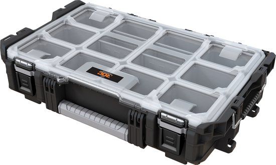 Keter Pro Gear Clear Organizer Gereedschapskoffer - 56x34,5x12,8 - Zwart/Grijs