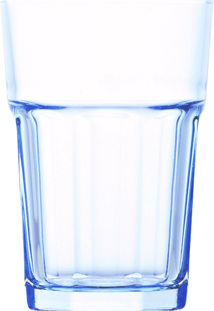 Simon's tafel Longdrink - Longdrinkglas - Limonadeglazen - 12 x 8 cm - 365ml - Blauw - 4 Stuks