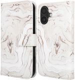 imoshion Hoesje - Geschikt voor Apple iPhone 17 - Design Bookcase smartphone - Sandy Marble