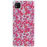 Xiaomi Redmi 9C Liberty wiltshire rouge verstevigd hoesje met sublimatie bedrukking