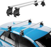 Menabo Porte-bagages en acier pour Seat Ibiza (2002-2009), version acier, argent, 2 pièces