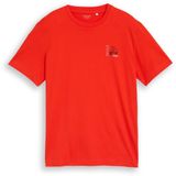 Tom Tailor T-shirt met print - Maat XXXL - orange red
