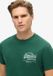 Superdry Heritage T-shirt met Vintage-logo op de borst Heren Groen Maat XXL