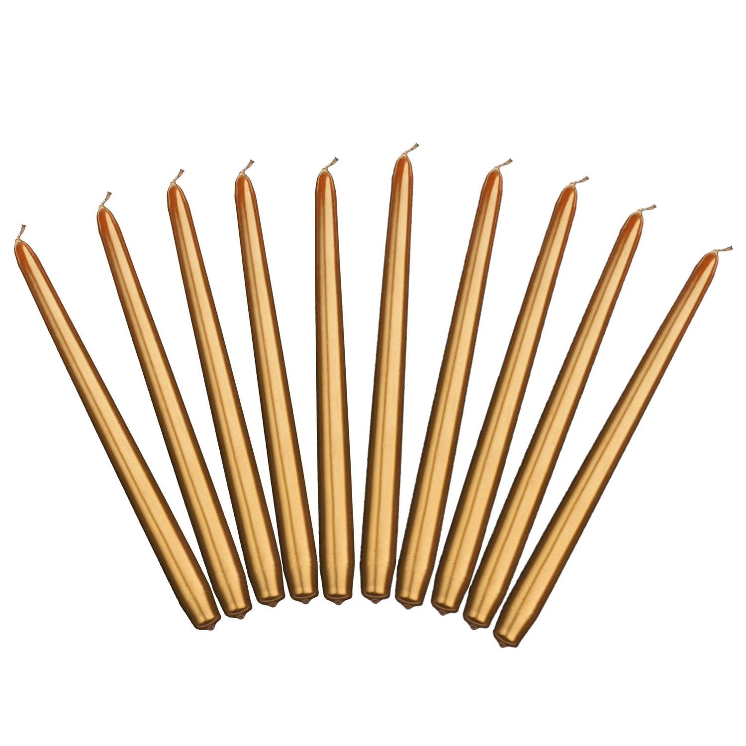 Dinerkaarsen goud 24 cm - 20 stuks