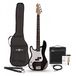 Gear4music Linkshandige LA Basgitaar + 15 W Versterkerpakket, Zwart