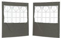vidaXL Party Tent Zijwand 2 stuks 200 x 195 cm Antraciet PE en staal