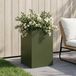 vidaXL Plantenbak Olijfgroen 40 x 40 x 60 cm Koudgewalst staal