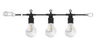 Led-lichtsnoer, ideaal voor buiten, 4,5 m, 10 lampen, 3000 K, IP44, 4,5 m, 230 VAC bij 24 V DC