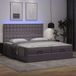 Maison Exclusive - Lit plateforme avec matelas et éclairage LED, gris, 160x200 cm, similicuir