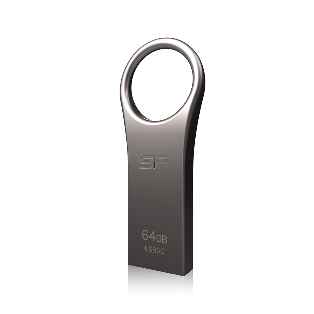 Silicon Power 64GB Jewel J80 USB 3.0 sleutelring flashdrive Titanium 64 GB