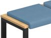 vidaXL - Coussin de banc - 2 pièces - Velours côtelé - Bleu