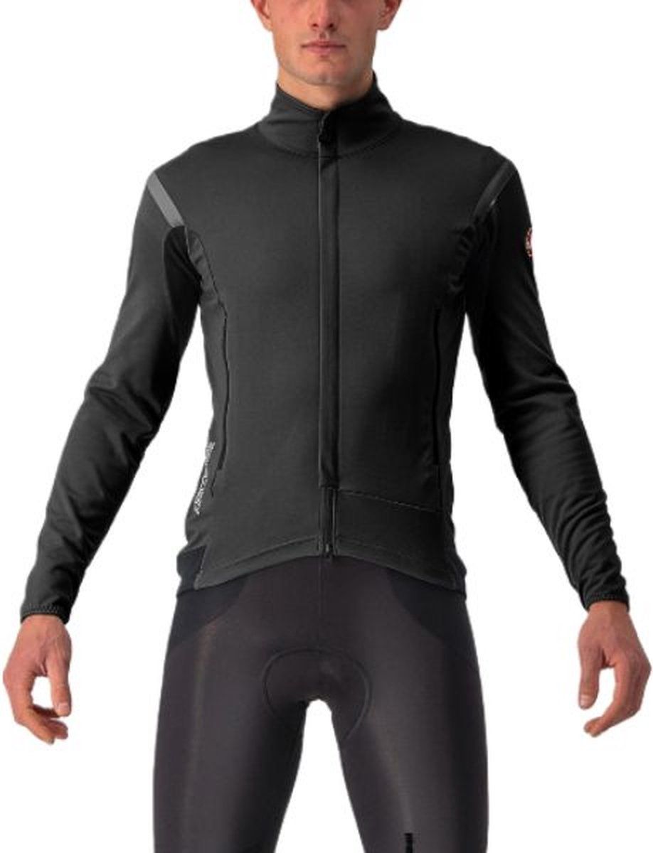 Castelli PERFETTO RoS 2 JACKET LIGHT BLACK BLACK REFLEX - 3XL - Heren - Zwart - Windjack - Waterafstotend