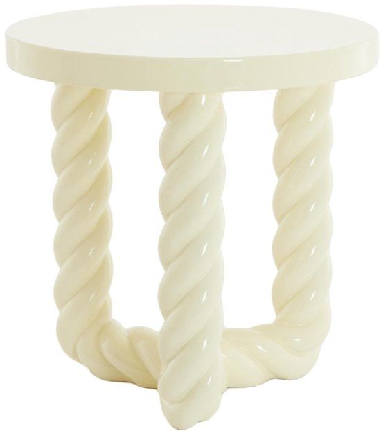 Light & Living Bijzettafel Vallejo - Crème - Ø46cm - Modern