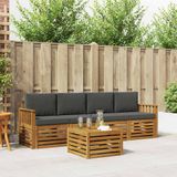 vidaXL - Buiten - bank - set - 5 - st - Natuurlijk - en - Antraciet