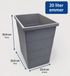 Hailo emmer - 20 liter - grijs