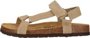 NOU Sandalen Cyprian Dames Platte Sandalen Leer Grijs