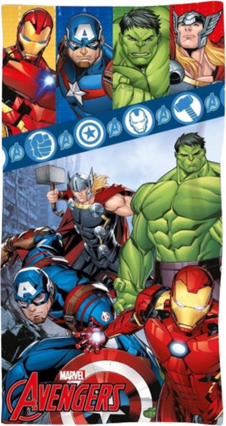 4KidsOnly Avengers Strandlaken - 70 x 140 CM - Hulk