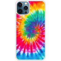 Apple Bedrukt siliconen hoesje compatibel met iPhone 12 Pro Max Tie Dye Spirale