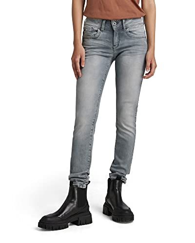 G-Star Raw Lynn Mid Waist Skinny Jeans - Women's - Lt Aged Destroy 6132-1243 - 33W / 30L