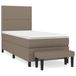 VidaXL Boxspring met matras, stof, taupe, 160x200 cm