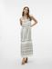 VERO MODA VMDICTHE SL ANKLE DRESS WVN GA Maxi jurk Dames XS Katoen Effen Vierkante hals Mouwloos Wit
