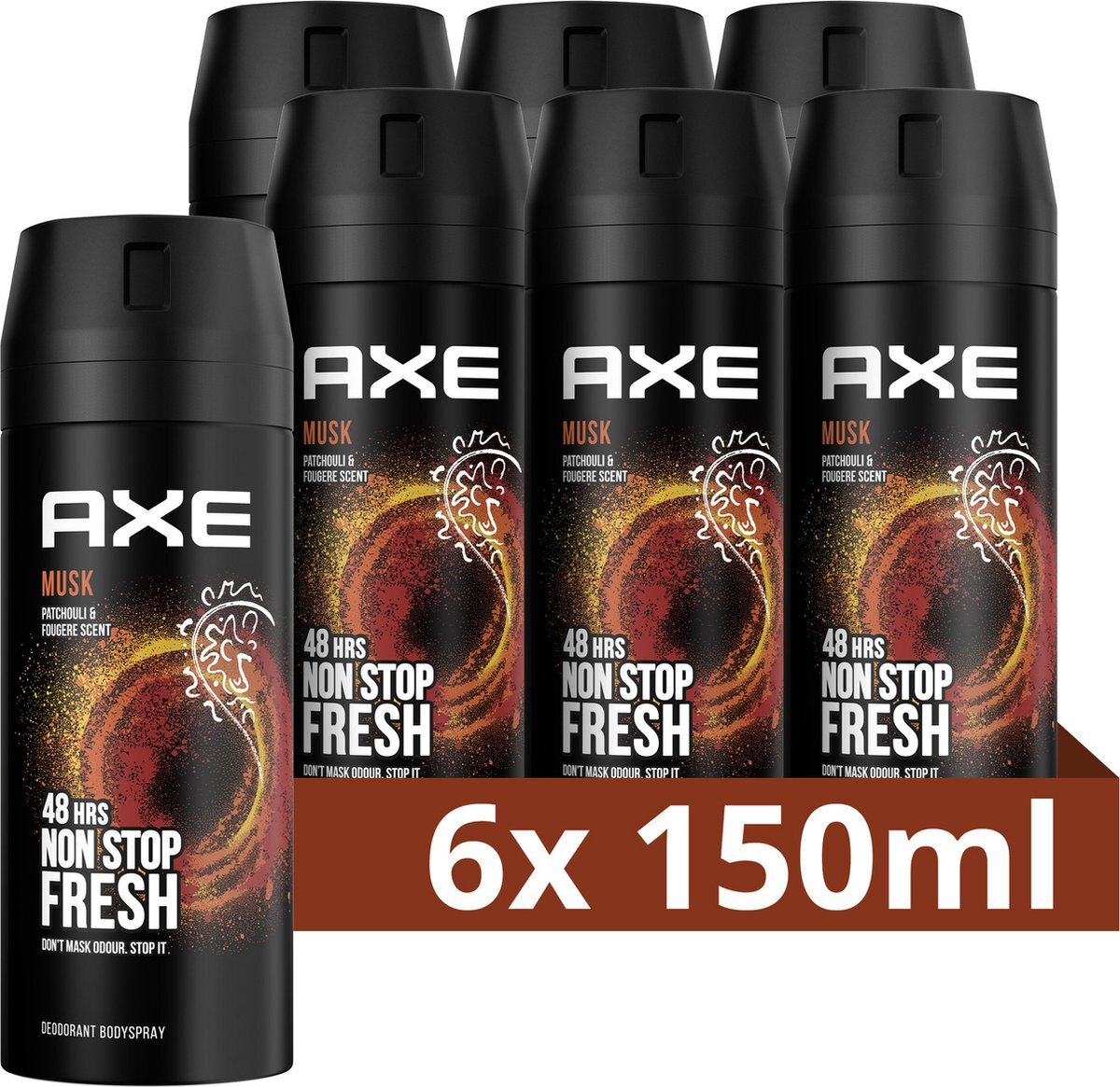 AXE Musk Bodyspray Deodorant - 6 x 150 ml - Voordeelverpakking