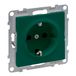 Legrand, SEANO 765222 Geaard stopcontact met verhoogde aanraakbeveiliging, aansluitdoos, steekklemmen, 16 A, 250 V, kleur: groen