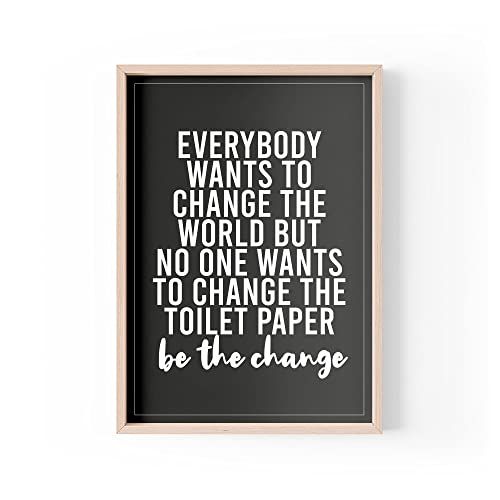 Tongue in Peach Grappige quote print | Home Prints Banter | No One Wants To Change The Change | A4 - PBH5