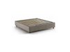 Lit double en tissu tourterelle 160x190 cm