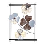 Handgemaakte decoratieve metalen muuraccessoire, 50 x 70 x 4 cm, 100% metaal, uniek handgeschilderd ontwerp, perfect voor huisdecoratie en kunstliefhebbers