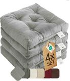 etérea Himmlische Qualität etérea Heidi Zitkussen Stoelkussen - Seat Cushion 4 Stuk - 42x42 cm - Grijs