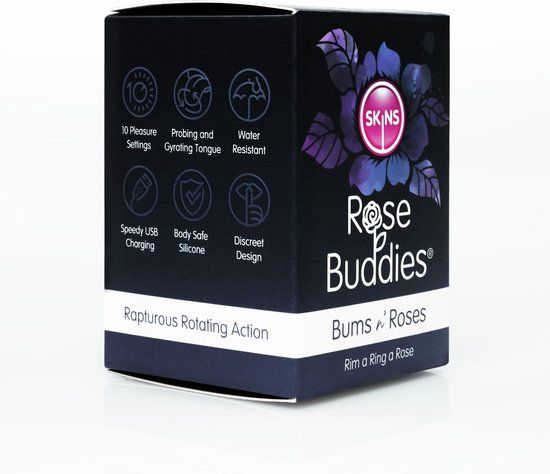 Skins Rose Buddies - Bums N Roses Anaal Vibrator - Black