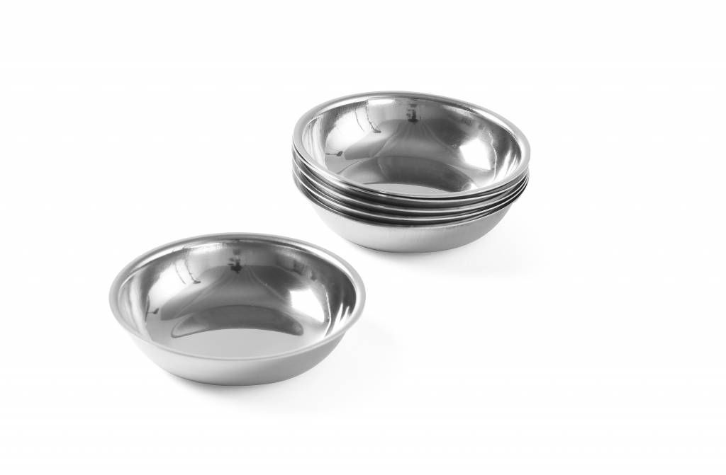 Hendi Suiker / Slagroomschaaltje RVS | Ø65mm - 6 stuks