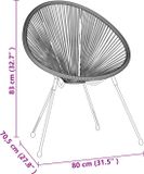 vidaXL 5-delige Tuinset PVC-rattan Zwart