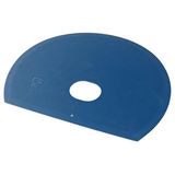 Maya Professional Tools 71915-2 ronde deegspatel met gat, flexibel, metaal- en röntgenherkenning, FBK/levensmiddelhygiëne, 160 mm x 125 mm x 1,65 mm, blauw