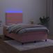 Maison Exclusive - Boxspringbed met matras en LED-verlichting, roze, 120x200 cm, fluweel