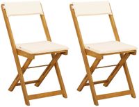 vidaXL Bistrostoelen voor buiten 2 st Crèmewit