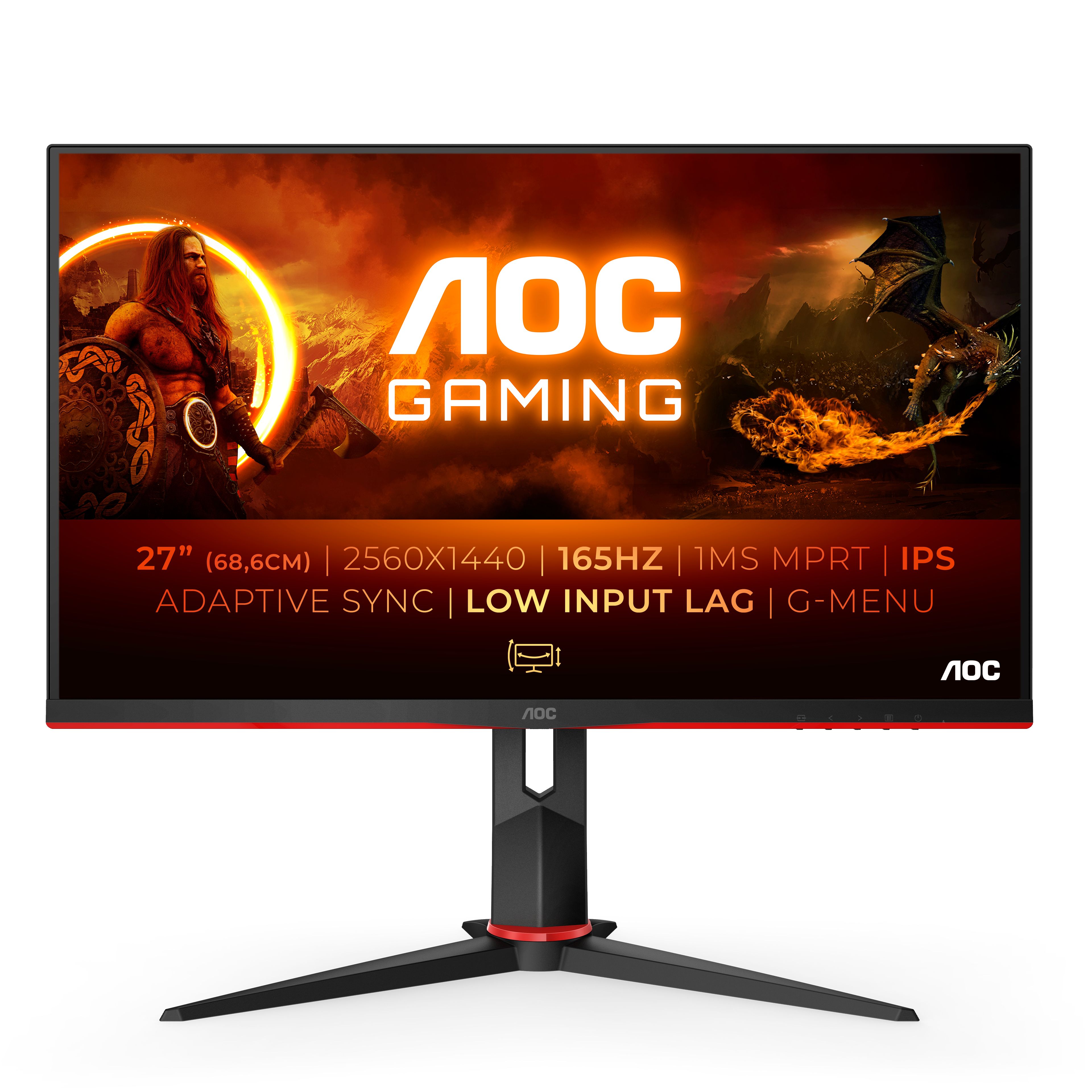 AOC Q27G2S/EU 27" QHD 165Hz IPS Gaming Monitor