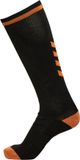 Hummel Elite Indoor Sock High 204044 - Zwart/Oranje Tijger - Maat 35-38