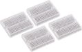 Velleman Mini breadboard, set van 4 stuks, soldeervrij, 4 x 170 contacten, compatibel met Arduino, ABS, transparant