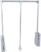 Emuca Opvouwbare garderobestang voor garderobekasten Hang, verstelbaar 450-600 mm, tot 12 kg, Staal, Verchroomd