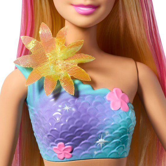 Barbie Flower Magic Zeemeerminpop – Magische Bloemen die Bloeien - Blond & Blauw