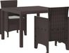 Prolenta Maison Exclusive Tuinset, 3-delig, bruin, polypropyleen