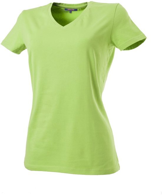 Tricorp Dames T-shirt V-hals 190 grams - Casual - 101008 - Limoengroen - maat M