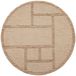 Flair Rugs hoogpolig ronde wollen vloerkleed 160x160 cm - naturel