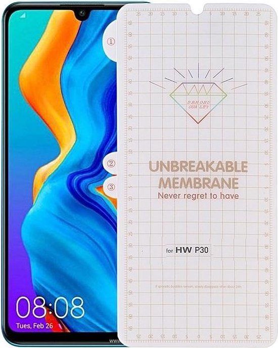 Bixb Huawei P30 Lite Diamond Film Folio Screenprotector - Full-screen / Transparant / Clear