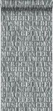 Origin Wallcoverings behang oude ijzeren zetletters lagunegroen - 347595 - 53 cm x 10,05 m