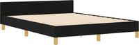 vidaXL Bedframe met hoofdeinde Zwart 160 x 200 cm Stof