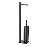 GEDY G-Seoul Toiletpapierhouder + wc-borstel, zwart